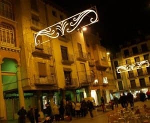 Plaza del Mercado (Barbastro). Foto: Luisa Barón Cuello.