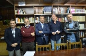 Los jurados con Sánchez y Cosculluela. JLP.