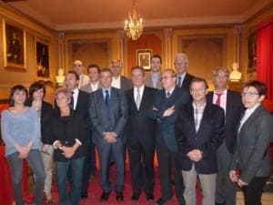 Ediles de ambas ciudades en el salón de plenos. 