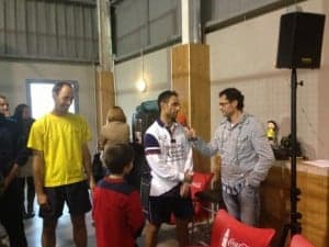Alejandro Ballesteros con los ganadores. 