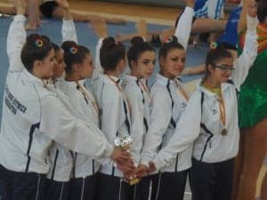 Equipo de Rítmica del Club 2000 Barbastro.