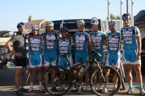 Ciclistas de Barbastro en Monegros. 