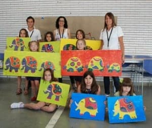 Primer día del taller de Sheila. 