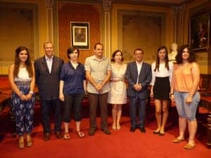 Entrega de los premios literarios. 