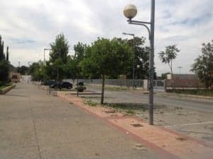 Farolas rotas por la granizada. JLP.