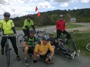 Diego, Pedro y amigos el pasado año en su nueva aventura. 