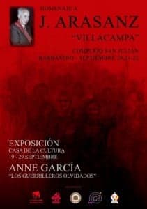 Cartel del homenaje y de la exposición pictórica de Anne Garcia. 