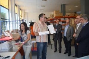 Visita a la Librería Virtual de la UNED de Barbastro. JLP.