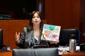  La parlamentaria María Herriro ha sido la encargada de defender esta iniciativa. 