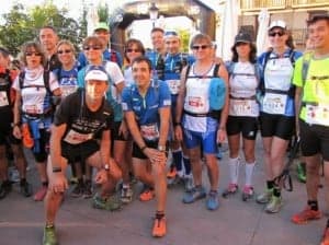 Atletas de Barbastro en la salida.