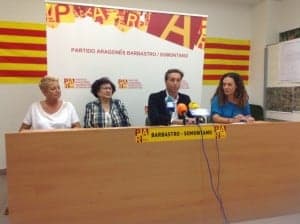 Representantes del PAR en Barbastro. JLP.