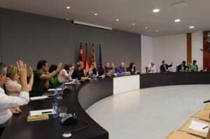 Pleno del Ayuntamiento de Binéfar. 