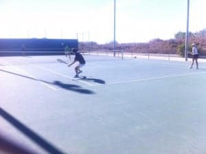 Partido de dobles. 