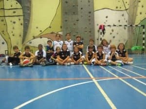 Alevines y benjamines de la escuela. 