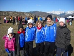 La cantera participó en el cross de Sabiñánigo. 