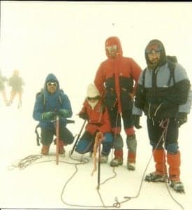 En la cima del Mont Blanc.