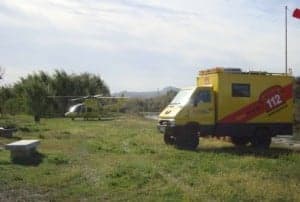 Tareas de rescate en el encuentro. 