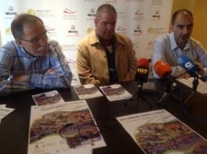 Facerías, Muzás y Torres en la presentación de la prueba. JLP.