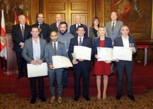 Los premiados por la Academia. 