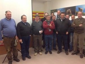 Agricultores de Almonte en la se de la asociación de hortelanos del Alto Aragón. JLP.