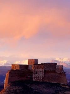 Castillo puesta de sol