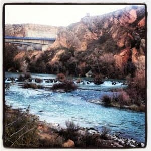 Río Cinca a su paso por Castejón del Puente. JMO.