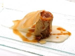 Canelon crujiente de rabo de buey - Restaurante Trasiego - Barbastro