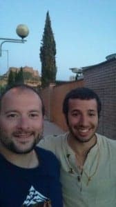 Carlos y Borja, ayer en Monzón. IMG_1994