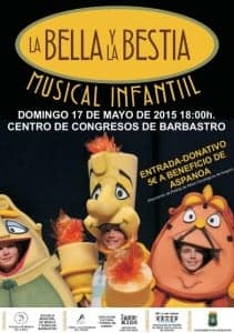 Cartel musical La Bella y la Bestia