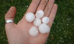 Dimensión del granizo.