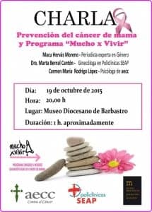 Cartel Charla aecc 19 octubre 2015