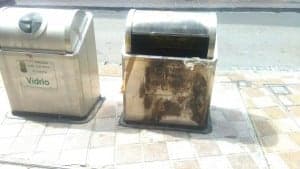 mal estado de los contenedores soterrados de La Tallada