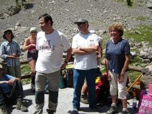 hermanos Masgrau con Chantal d'Espouy