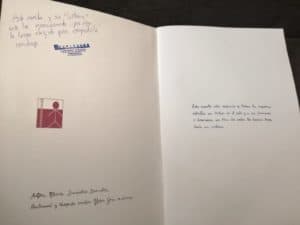 Libro encontrado con dedicatoria