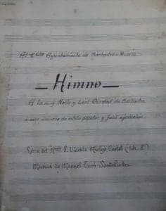 Portada del Himno a Barbastro