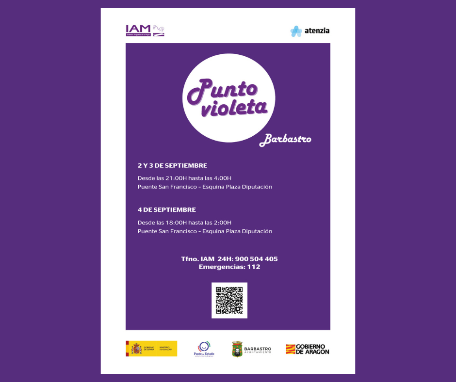 El Ayuntamiento de Barbastro habilita un Punto Violeta en las fiestas 