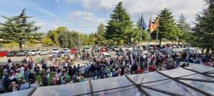 Manifestación en el Hospital de Barbastro
