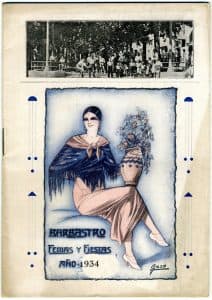 Programa de fiestas de Barbastro del año 1934