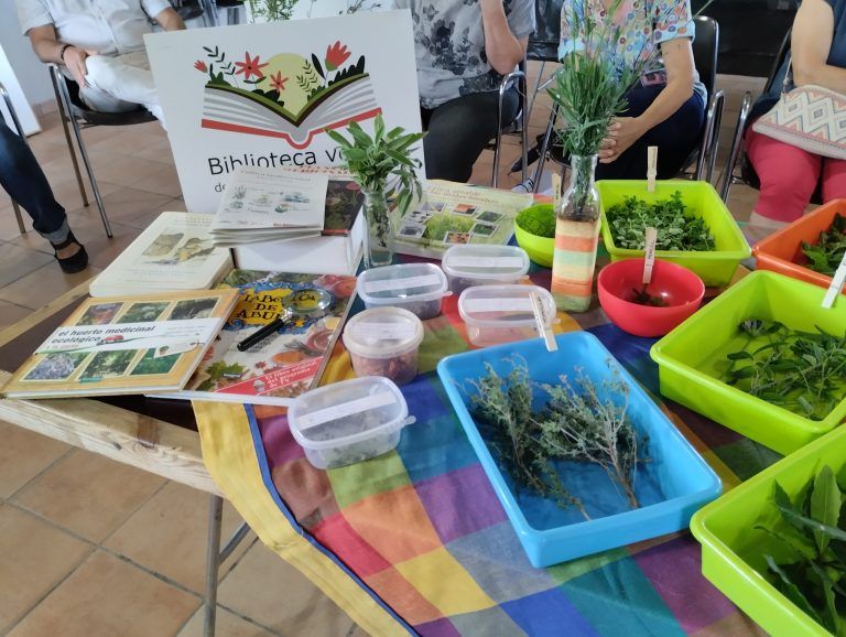 Las bibliotecas verdes del Somontano siembran en la huerta ‘bolitas de la vida’