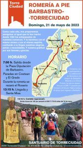 Romería a pie Barbastro-Torreciudad