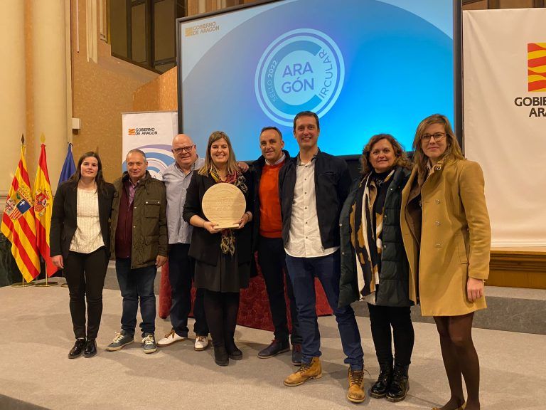 Estadilla recoge el premio del “Sello Aragón Circular»