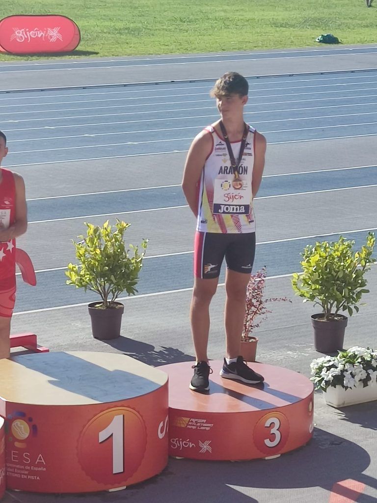El atleta de Barbastro Marcos Ruiz, bronce en jabalina en el Campeonato de España