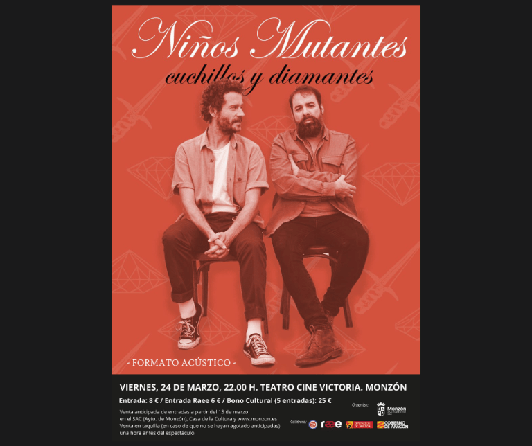 Niños Mutantes presenta ‘Cuchillos y diamantes’ en Monzón