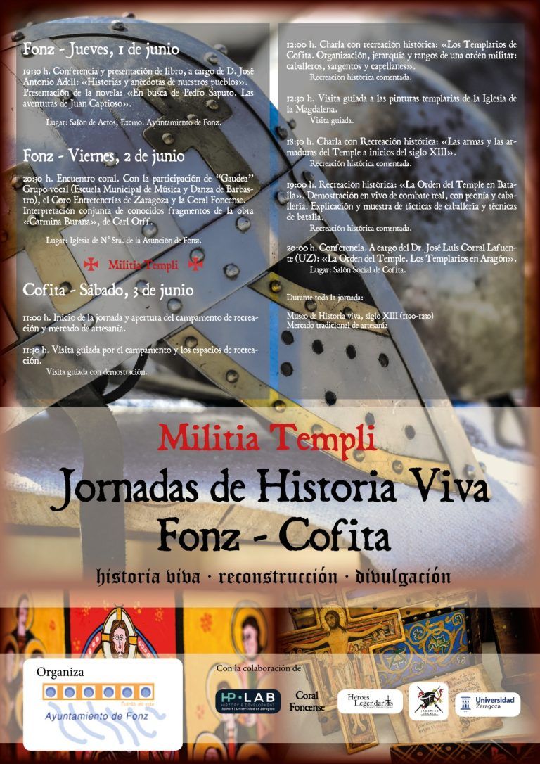 Fonz y Cofita acogen las jornadas de Historia Viva del 1 al 3 de junio