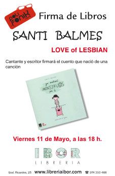 Santi Balmes, de Love of Lesbian, firma libros en Ibor