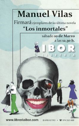 Manuel Vilas firmará ejemplares de su novela ‘Los Inmortales’ en la librería Ibor