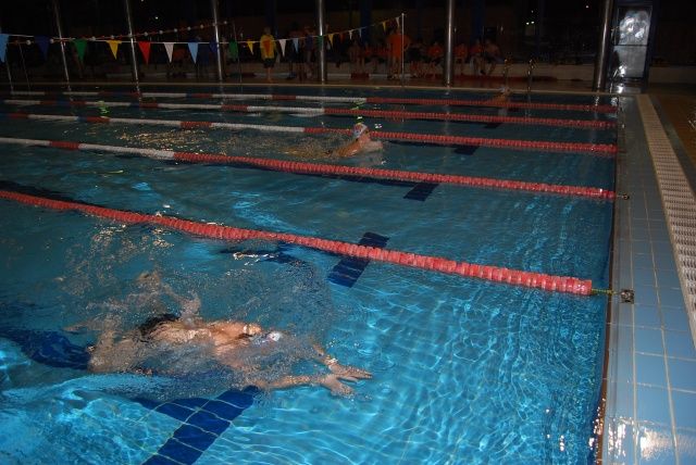 Los nadadores durante la carrera. Foto JLP. Airon Club Hinaco