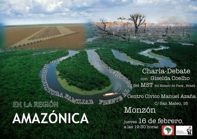 Charla debate en Monzón y Laspuña sobre la biodiversidad y la soberanía alimentaria en la Amazonía