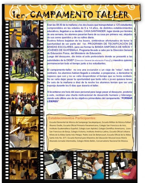 Guatemala, país de la eterna primavera («8. 1ª Banda escolar de marcha guatemalteca»)