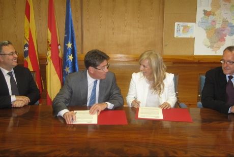 Firmado el convenio para la instalación de una empresa en Walqa que desarrollará productos industriales basados en las tecnologías del hidrógeno y pilas de combustible